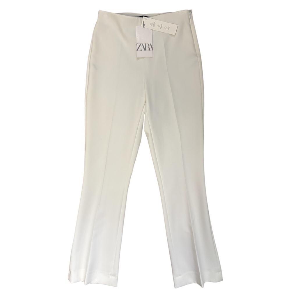 Zara White Flared Pants